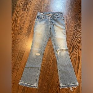 Abercrombie & Fitch Vintage 90s distressed flare jeans